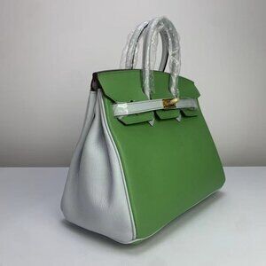 Elegant Genuine Leather Top Handle Bag - 10" Tote